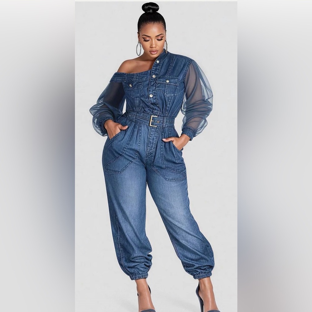 Chic Blue Women's Denim Overalls